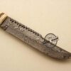 Amazing Damascus Bowie Knife Custom Handmade Damascus Steel Hunting Knife Beautiful Damascus Bowie Knife With Camel Bone Great File-worked Handle Leather Sheaths 1507 - Image 5