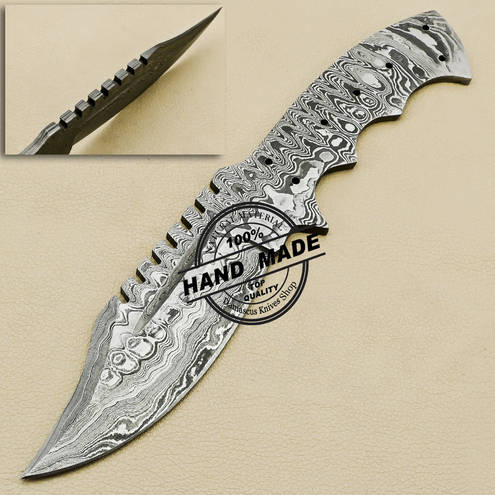 Handmade Damascus Steel Knife (Blank Blade) 