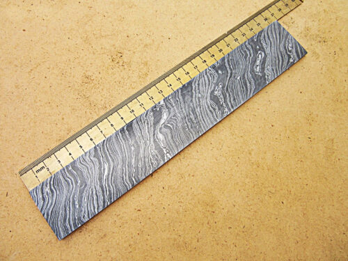 12" Damascus Billet Fire Knife Making Bar Custom Handmade Damascus Steel Beautiful Fire Storm Pattern 4301 - Image 2