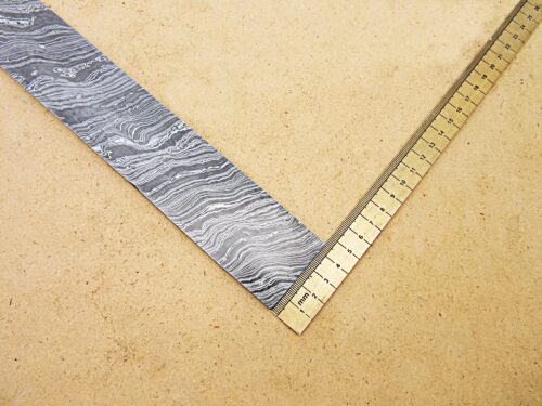 12" Damascus Billet Fire Knife Making Bar Custom Handmade Damascus Steel Beautiful Fire Storm Pattern 4301 - Image 3