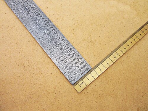 12″ Damascus Billet Ladder Knife Making Bar Custom Handmade Damascus Steel Beautiful Ladder Storm Pattern 4303 - Image 3
