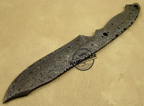 Damascus Skinner Blank Blade Knife Custom Handmade Damascus Steel Hunting Full Tang Damascus Skinner Knife 1440 - Image 4