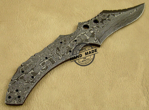 Damascus Skinner Blank Blade Knife Handmade Damascus Steel Knife 1441 - Image 5