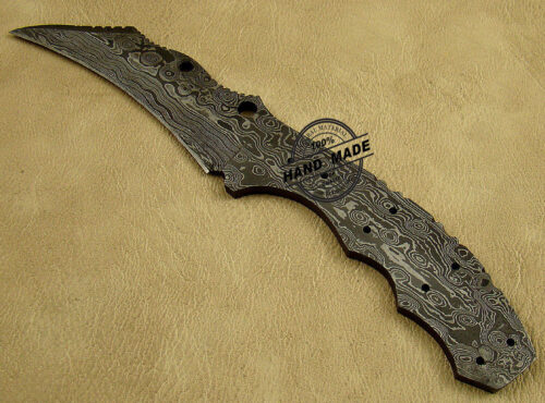 Blank Damascus Skinner Knife Custom Handmade Damascus Steel Knife 1460 - Image 6