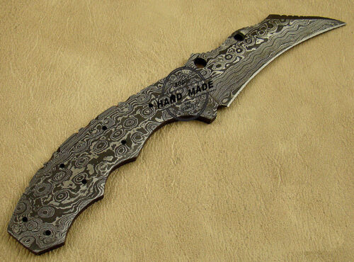 Blank Damascus Skinner Knife Custom Handmade Damascus Steel Knife 1460 - Image 3