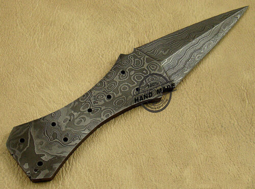 Double Edge Damascus Skinner Blank Blade Knife Custom Handmade Damascus Steel Hunting Full Tang Damascus Skinner Knife 1461 - Image 6