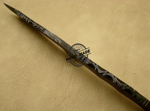 Blank Blade Damascus Knife Custom Handmade Damascus Steel Hunting Full Tang Damascus Knife 1462 - Image 4