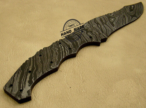 Blank Blade Damascus Knife Custom Handmade Damascus Steel Hunting Full Tang Damascus Knife 1462 - Image 5