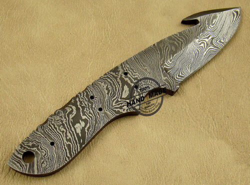 Professional Damascus Skinner Blank Blade Knife Custom Handmade Damascus Steel Hunting Full Tang Damascus Skinner Knife 1464 - Image 4