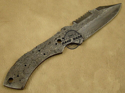 Blank Damascus Skinner Knife Handmade Damascus Steel Knife 1466 - Image 3