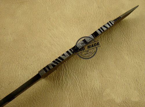 Damascus Skinner Blank Blade Knife Custom Handmade Damascus Steel Hunting Full Tang Damascus Skinner Knife 1442 - Image 5
