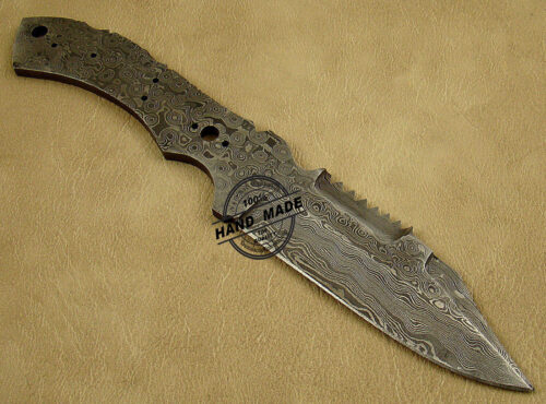 Blank Damascus Skinner Knife Handmade Damascus Steel Knife 1466 - Image 5