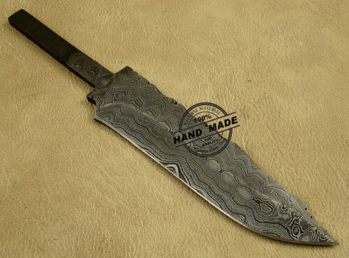 Damascus Skinner Blank Blade Knife Custom Handmade Damascus Steel Hunting Damascus Skinner Knife 1443 - Image 6