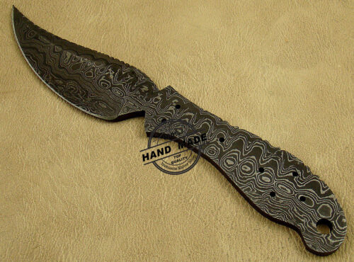 New Damascus Blank Blade Knife Custom Handmade Damascus Steel Hunting Full Tang Damascus Skinner knife 1444 - Image 3