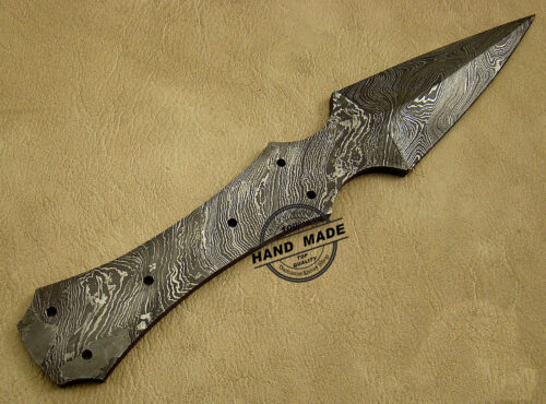 Blank Blade Damascus Skinner Knife Custom Handmade Damascus Steel Hunting Knife Full Tang Damascus Skinner Knife 1445 - Image 3