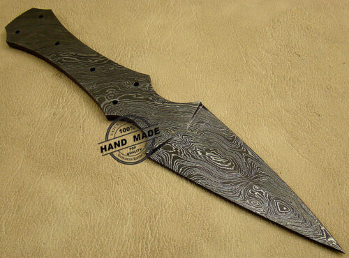 Blank Blade Damascus Skinner Knife Custom Handmade Damascus Steel Hunting Knife Full Tang Damascus Skinner Knife 1445 - Image 6