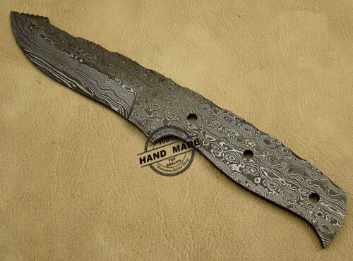 Blank Blade Damascus Skinner Knife Custom Handmade Damascus Steel Hunting Full Tang Damascus Knife 1446 - Image 3