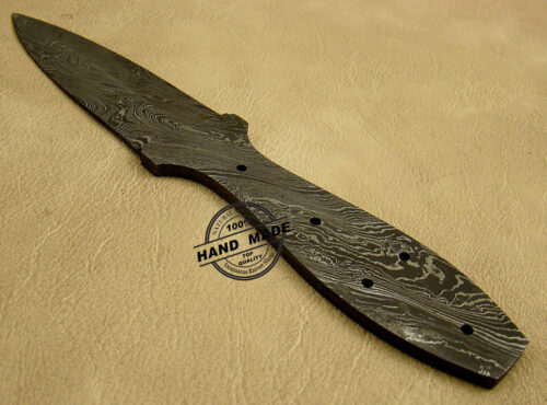 New Damascus Blank Blade Skinner Knife Custom Handmade Damascus Steel Hunting Full Tang Damascus Skinner Knife 1447 - Image 5