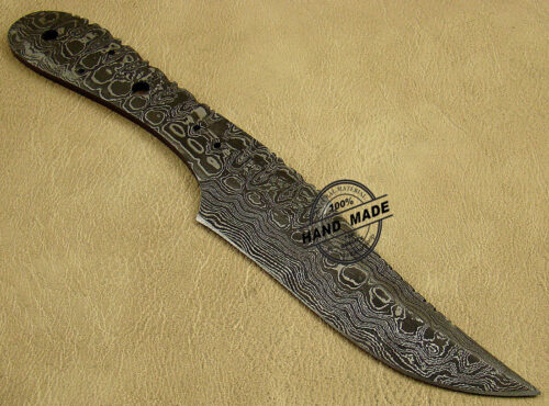 Professional Damascus Blank Blade Knife Custom Handmade Damascus Steel Hunting Full Tang Damascus Skinner Knife 1449 - Image 3