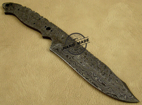Damascus Skinner Blank Blade Knife Custom Handmade Damascus Steel Hunting Full Tang Damascus Skinner Knife 1440 - Image 6