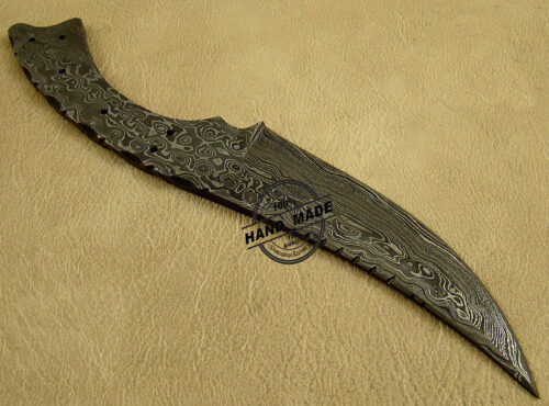 Professional Damascus Skinner Knife Custom Handmade Damascus Steel Hunting Full Tang Damascus Skinner Knife 1455 - Image 4