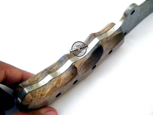 14 Inch Damascus Tracker Knife Custom Handmade Damascus Steel Knife With Sheaths 1547 - Image 5