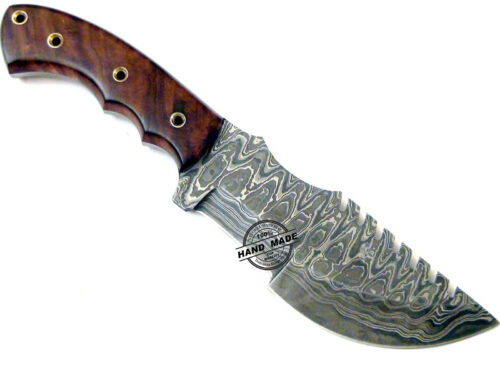 Damascus Tracker Knife Custom Handmade Damascus Steel Knife With Rose Wood Handle1546 - Image 5