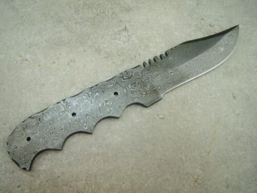 New Skinner Finger Groove Damascus Blank Blade Knife Custom Handmade Damascus Steel Hunting Knife Full Tang Damascus Knife 1437