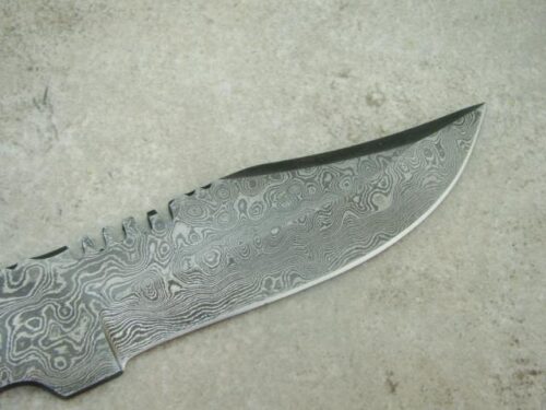 New Skinner Finger Groove Damascus Blank Blade Knife Custom Handmade Damascus Steel Hunting Knife Full Tang Damascus Knife 1437 - Image 3