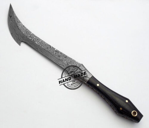 Full Tang Damascus Knife Custom Handmade Damascus Steel Hunting Knife With Mictra Wood Handle Leather Sheaths 1561 - Image 2