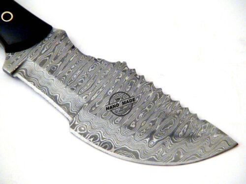 Damascus Tracker Knife Custom Handmade Damascus Steel Knife With Sheaths 1548 - Image 3