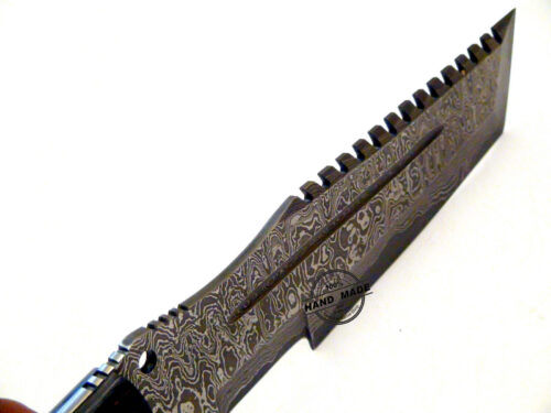Big Sale Damascus Tracker Knife Custom Handmade Damascus Steel Knife 1551 - Image 4