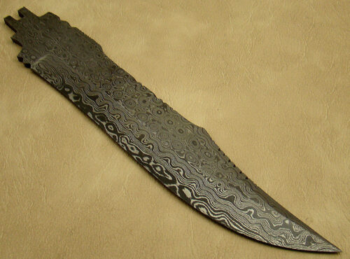 Blank Blade Damascus Bowie Knife Custom Handmade Damascus Steel Hunting Blank Blade Knife 1473 - Image 2