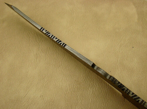 Blank Blade Damascus Bowie Knife Custom Handmade Damascus Steel Hunting Blank Blade Knife 1472 - Image 4
