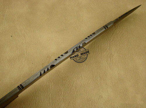 Blank Blade Damascus Bowie Knife Custom Handmade Damascus Steel Hunting Blank Blade Bowie Knife 1475 - Image 4