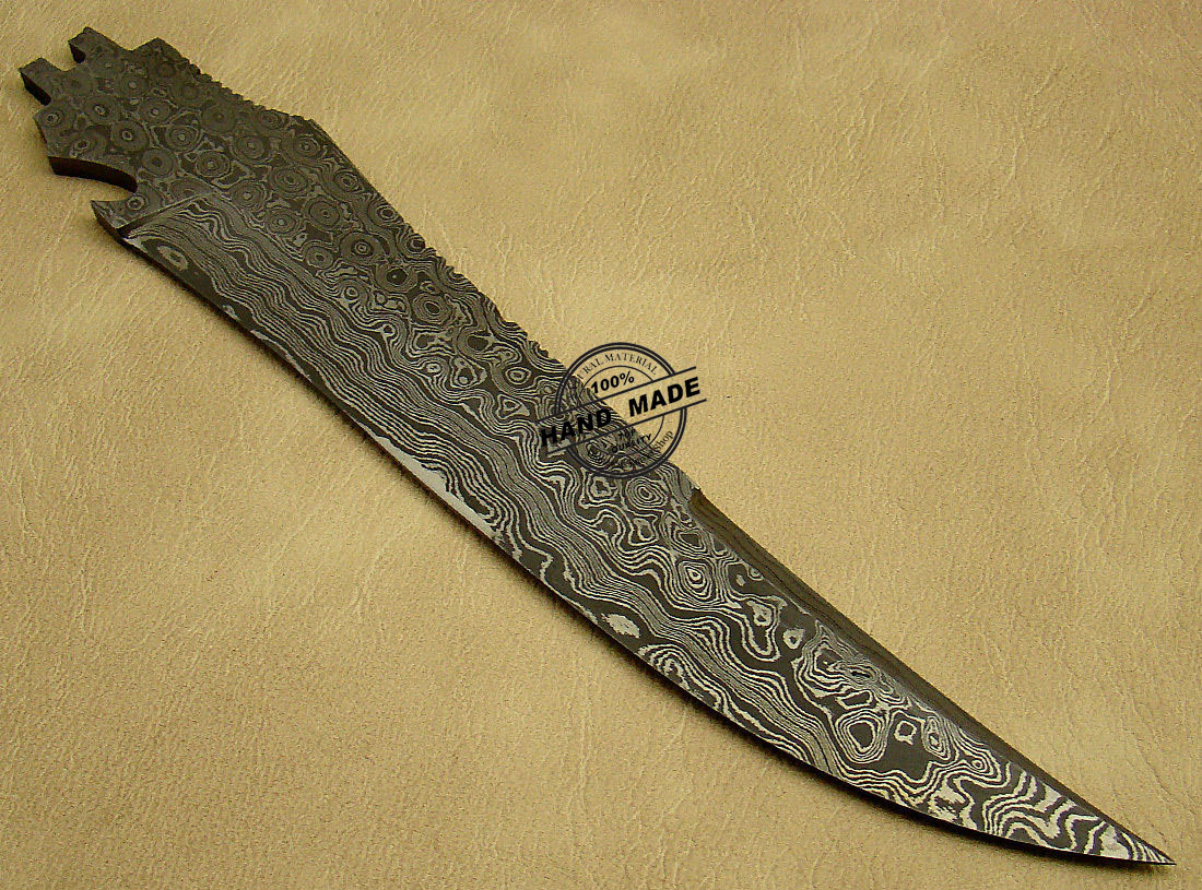 Handmade Damascus Steel Knife (Blank Blade) 