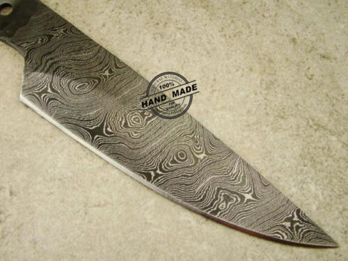 Blank Blade Damascus Kitchen Chef's Knife Custom Handmade Damascus Steel Kitchen Chef's Knife 1470 - Image 3