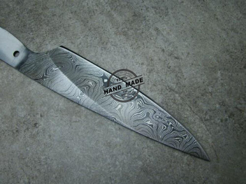 New Damascus Kitchen Chef's Blank Blade Custom Handmade Damascus Steel Kitchen Chef's Blank Blade Knife 1468 - Image 5