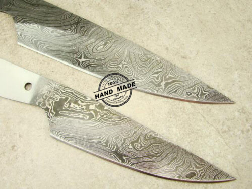 Lot Of 2 PCs Professional Chef Knife Blank Blade Custom Handmade Damascus Steel Professional Kitchen Blank Blade Knife 1471 - Image 3