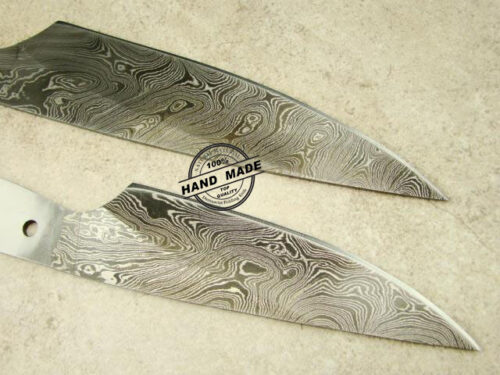 Lot Of 2 PCs Professional Chef Knife Blank Blade Custom Handmade Damascus Steel Professional Kitchen Blank Blade Knife 1471 - Image 5