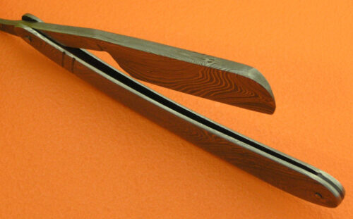Custom Handmade Full Damascus Straight Razor Barber Wet Shaving Knife - Image 4