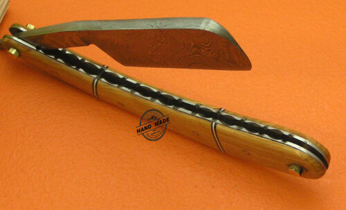 Custom Handmade Damascus Straight Razor Barber wet Shaving Knife - Image 5