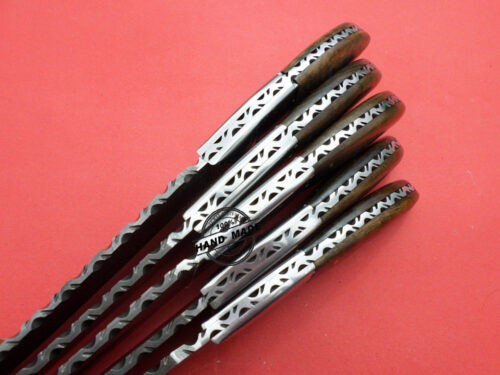 Damascus Kitchen Knives 5 PCs Set Custom Handmade Damascus Steel Knives - Image 4