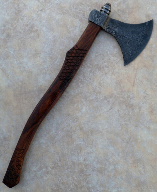Damascus Steel Solid Axe
