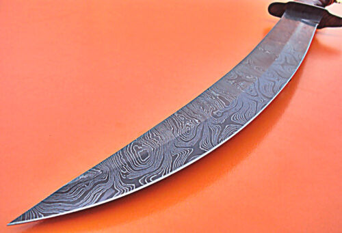 21 Inch Long Damascus Sword Custom Handmade Damascus Steel Swords - Image 3