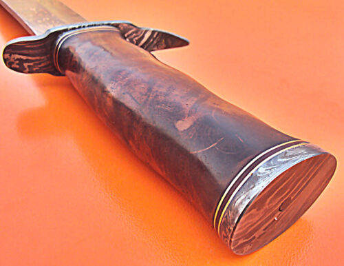 21 Inch Long Damascus Sword Custom Handmade Damascus Steel Swords - Image 5