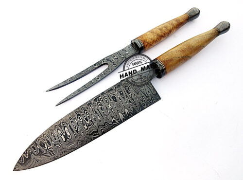 Damascus Chef Knives Set