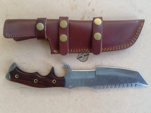 Damascus Tanto Tracker Knife Custom Handmade Damascus Tracker Knife - Image 3