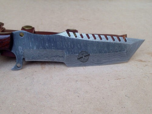Damascus Tanto Tracker Knife Custom Handmade Damascus Tracker Knife - Image 8