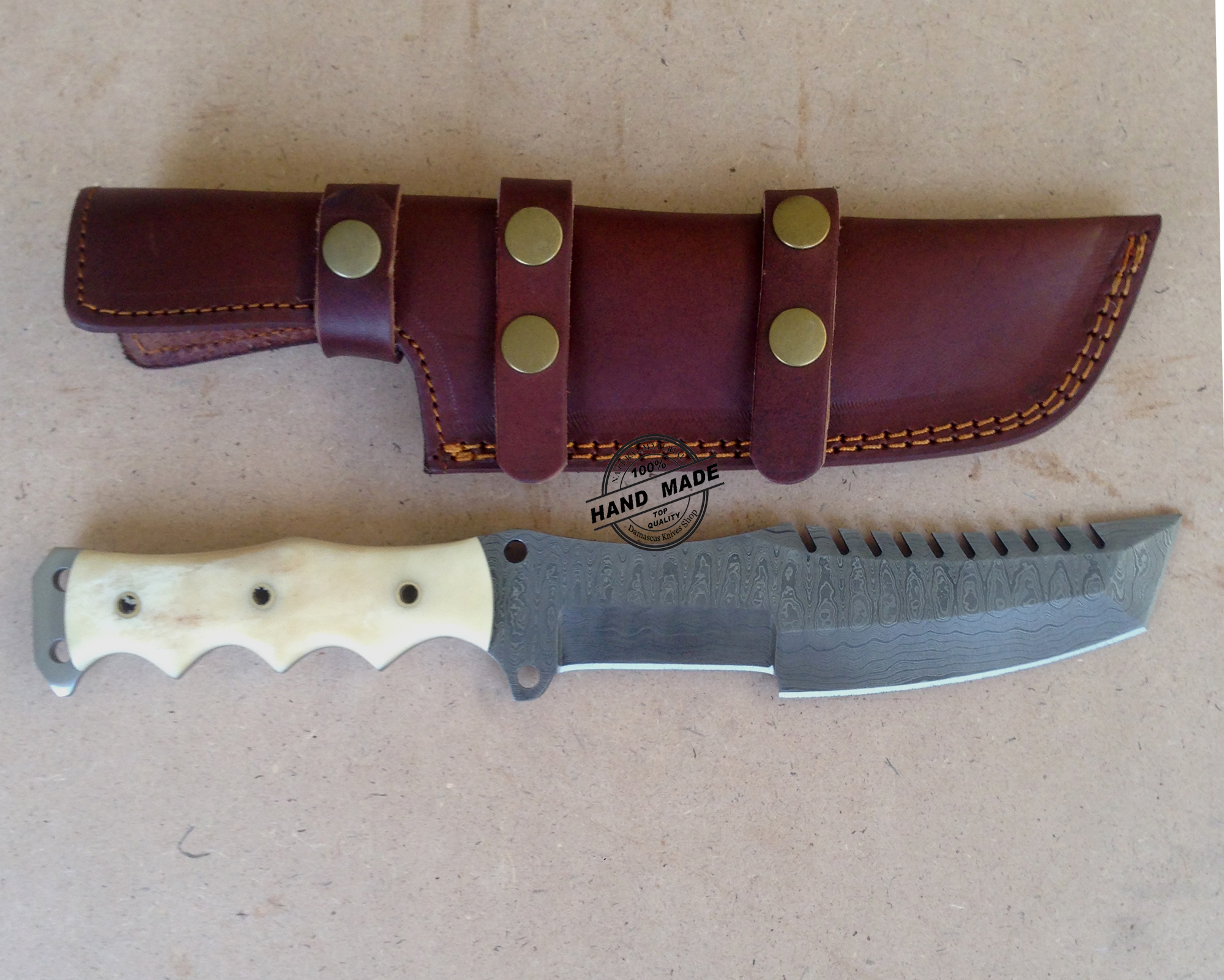 Damascus Tracker Knife